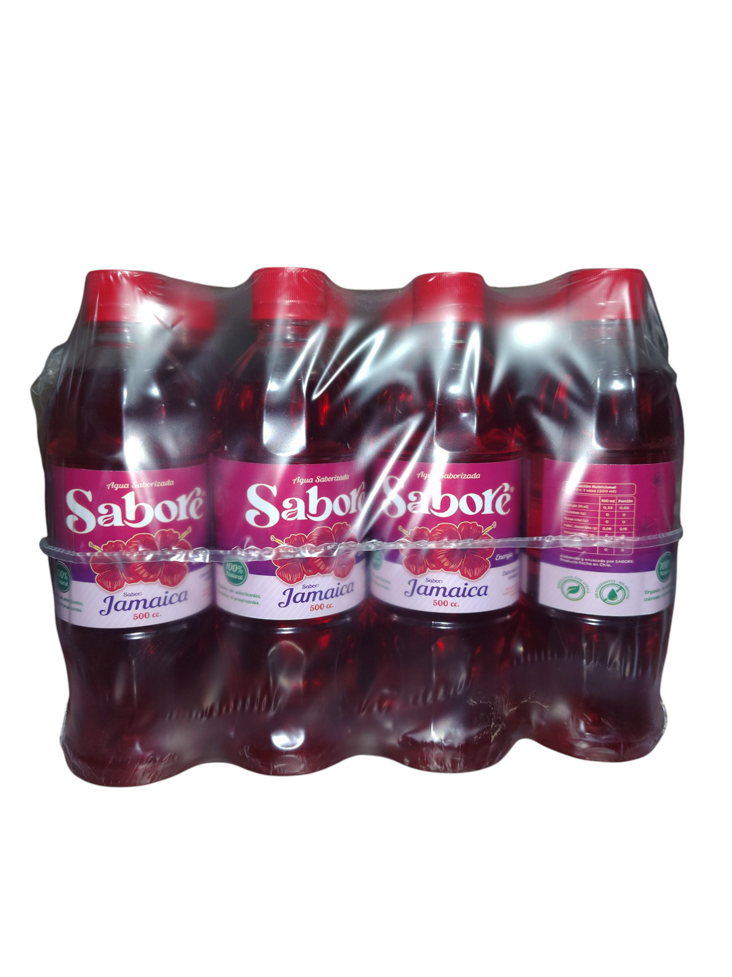 Agua de Jamaica 12 unid.  500cc
